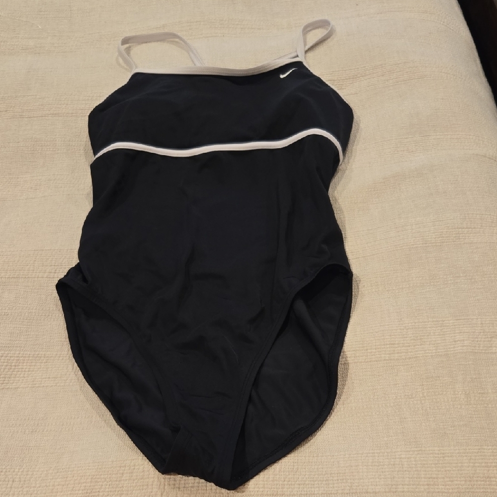 Nike Black and White One-Piece Swimsuit